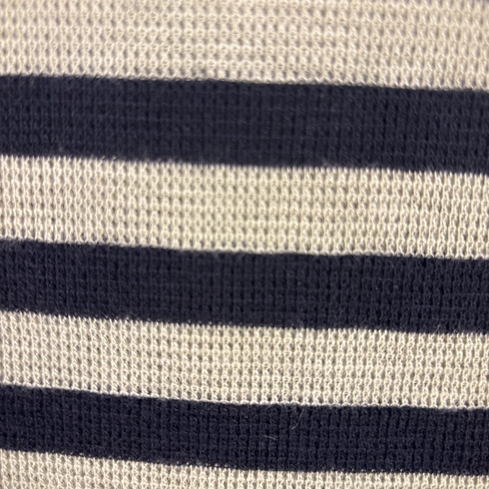 Vtg Polo Ralph Lauren Striped Waffle‎ Knit Shirt Medium Black Khaki Striped Y2K - Picture 4 of 9